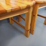 Set of 4 vintage pine chairs from the 70s and 80s