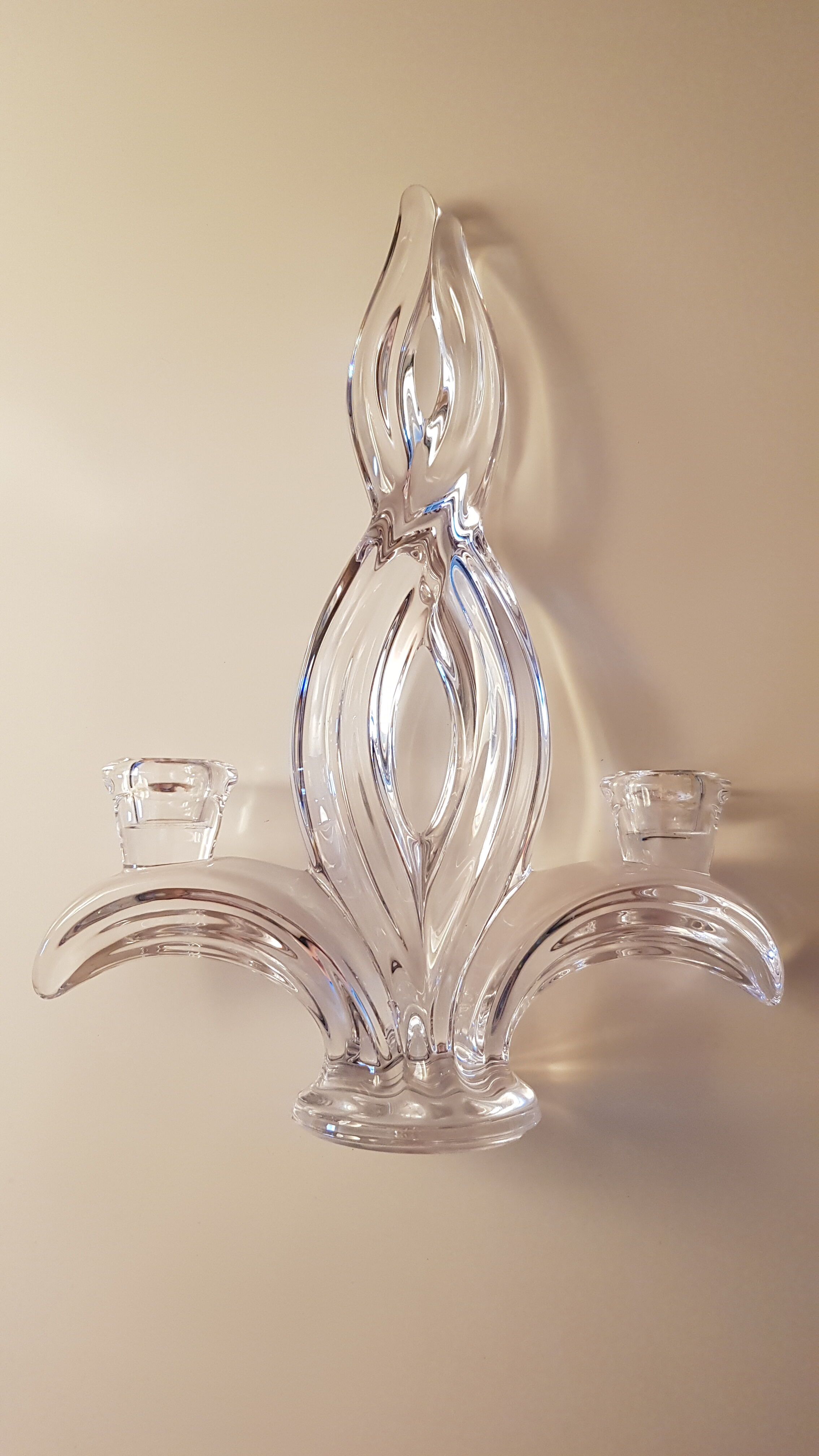 Ancient candlestick 2 crystal crystal crystal art valves France signed