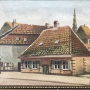 Large Original Vintage Countryside Cottage Oil Painting, circa 1923