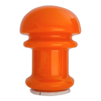 Small orange opaline table lamp