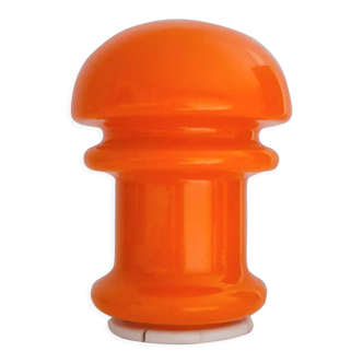 Lampe de table en opaline orange