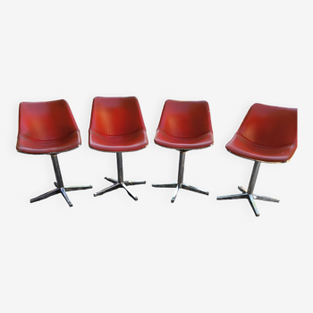 Chaises L202 Cuir Pivotantes Roland Schweitzer