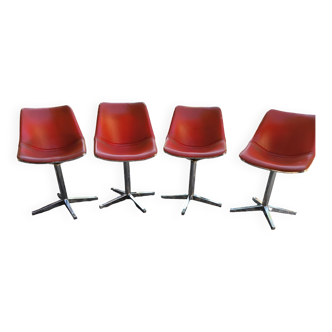 L202 Leather Swivel Chairs Roland Schweitzer