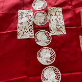 Set of coasters and decoration of aperitif tray