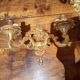 Pair of wall sconces in gilded bronze, Rococo style, Louis XV.
