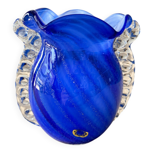 Vase art déco de Murano attribué à Barovier et Toso années 1950
