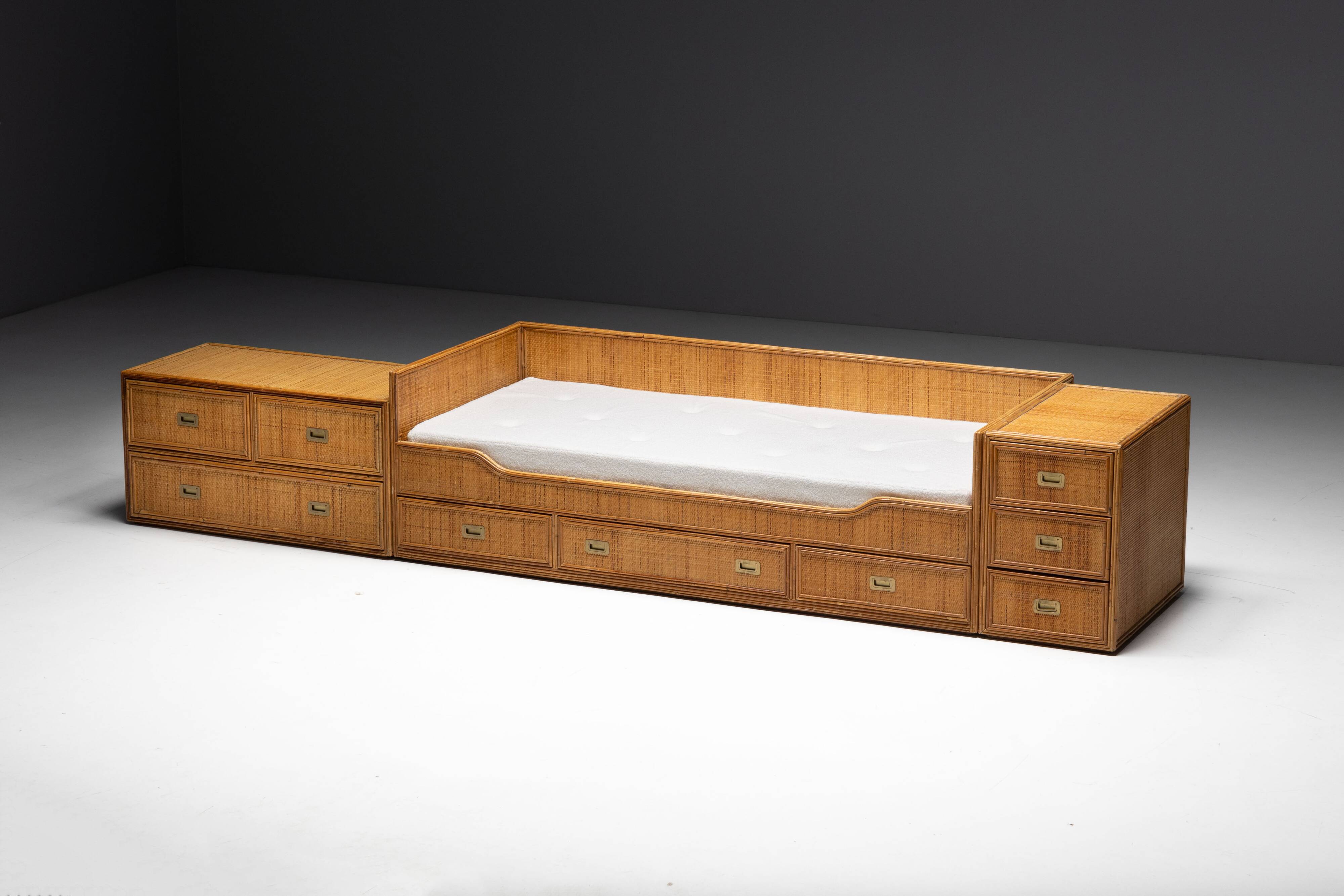 Bamboo Daybed by Vivai Del Sud, Italy, 1970s