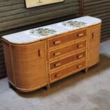 Rattan sideboard, year 70