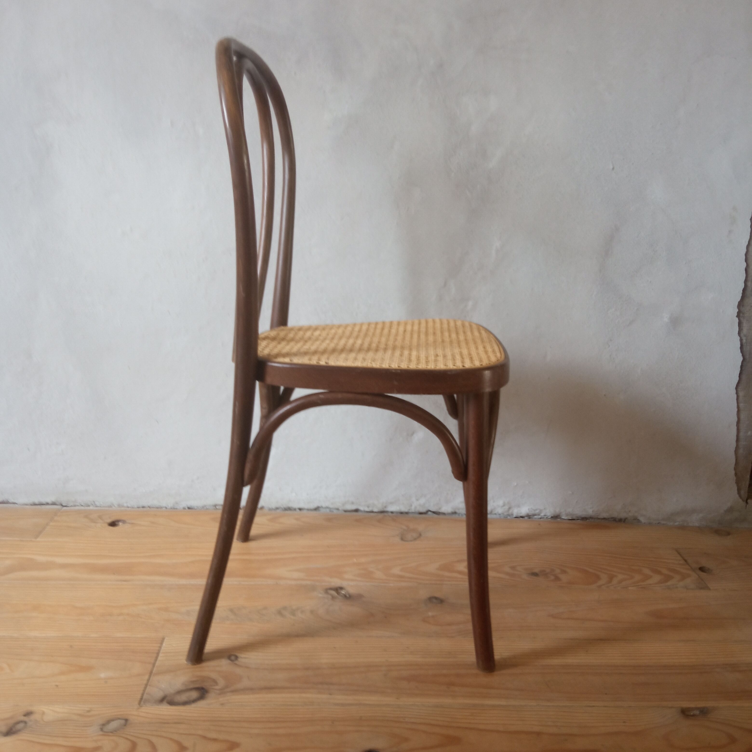 Bistro chair in wood and cannage