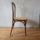 Bistro chair in wood and cannage