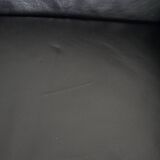 Scandinavian sofa - 2-seater leather and chrome - beke - vintage