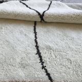 Tapis bérbere blanc décoré 200cmx250cm