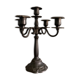 Seletti chandelier in rococo style in black metal