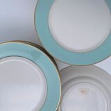 Service complet amande et or Limoges, 6 assiettes