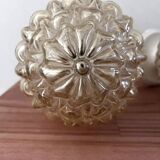 Pair of golden Scandinavian globe wall lights