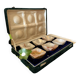 Onyx storage boxes in a velvet box