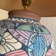 Painted ceramic table lamp