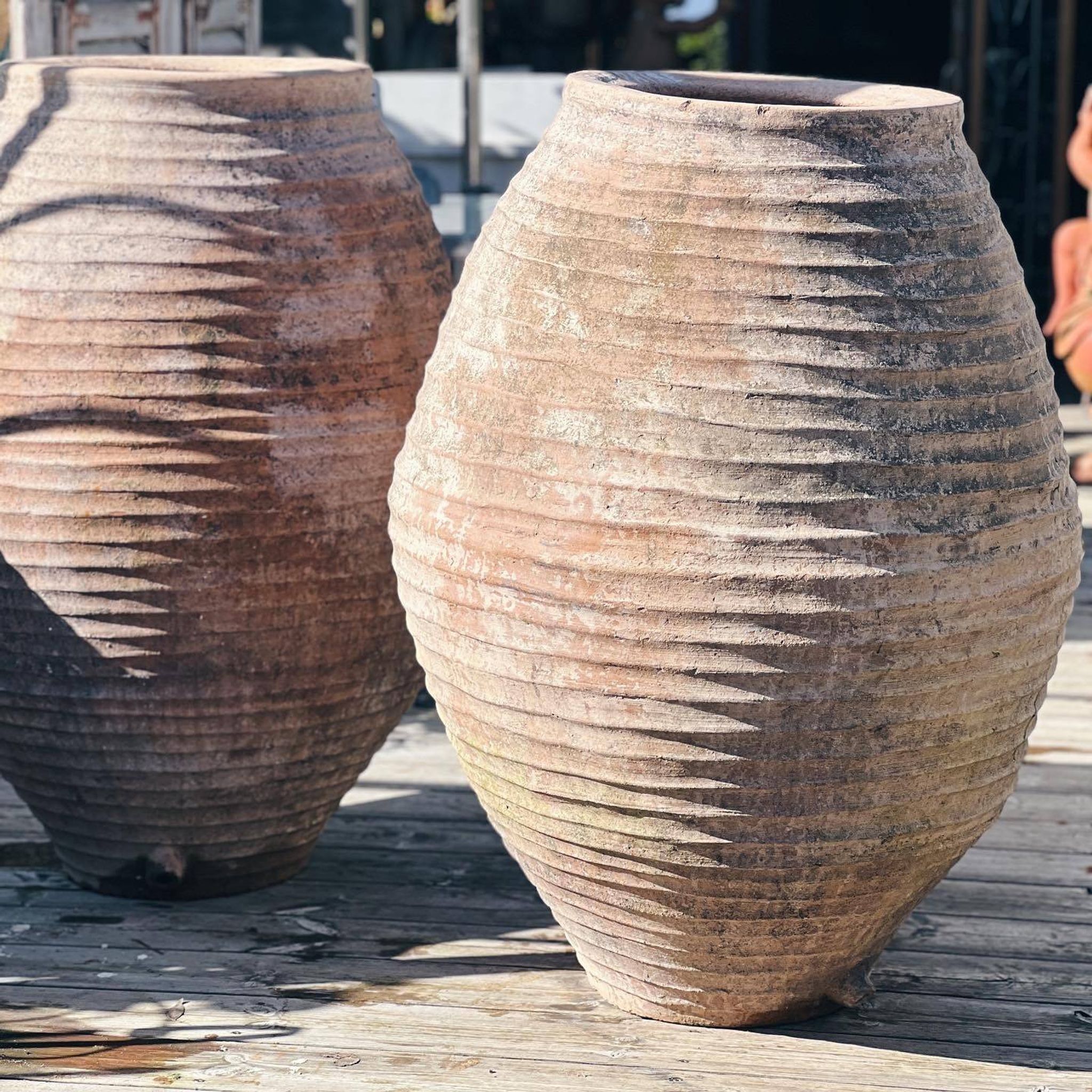 Pair of large Spanish jars