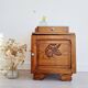 Art Deco bedside table in solid wood - blue top