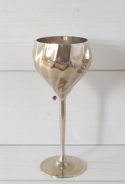 Lot of 4 vintage copper and silver glasses from the 70s