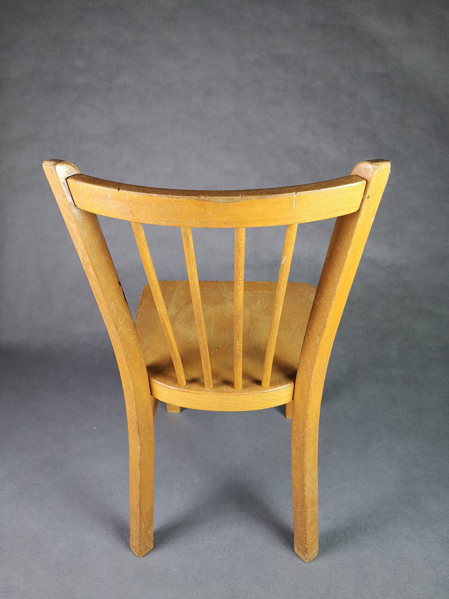 Baumann - Children's bistro chair . Light wood, vintage French