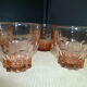 Set of 4 rosé glass table glasses 40.50s