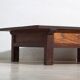 Antique Japanese coffee table with a through drawer in keyaki – Japan, circa 1920.