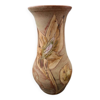 vase vallauris ceramique decor floral