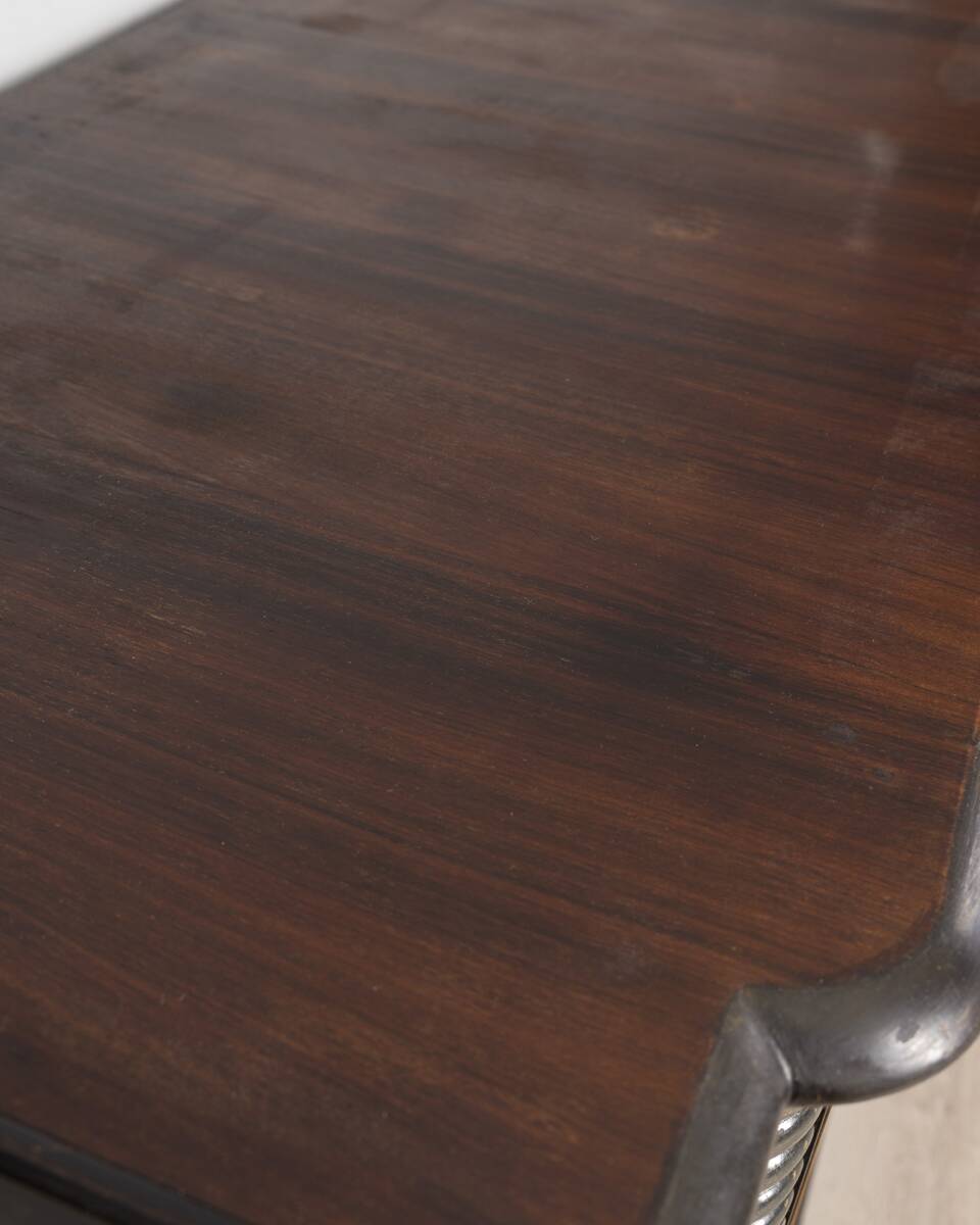 1940s vintage sideboard in wood and glass Italian Art Deco design