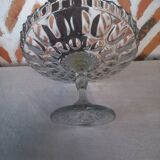 Glass fruit compote dish