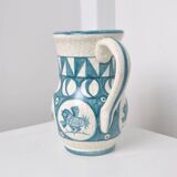 Cracked white earthenware pitcher 1960