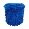 Electric blue chest pouf