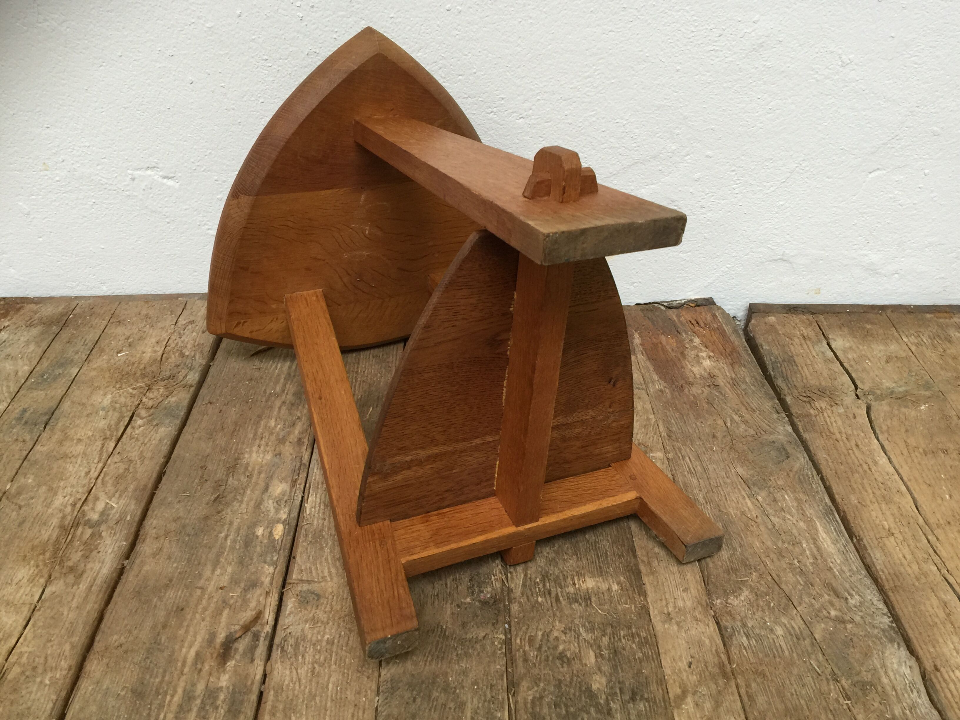 Wooden tripod stool