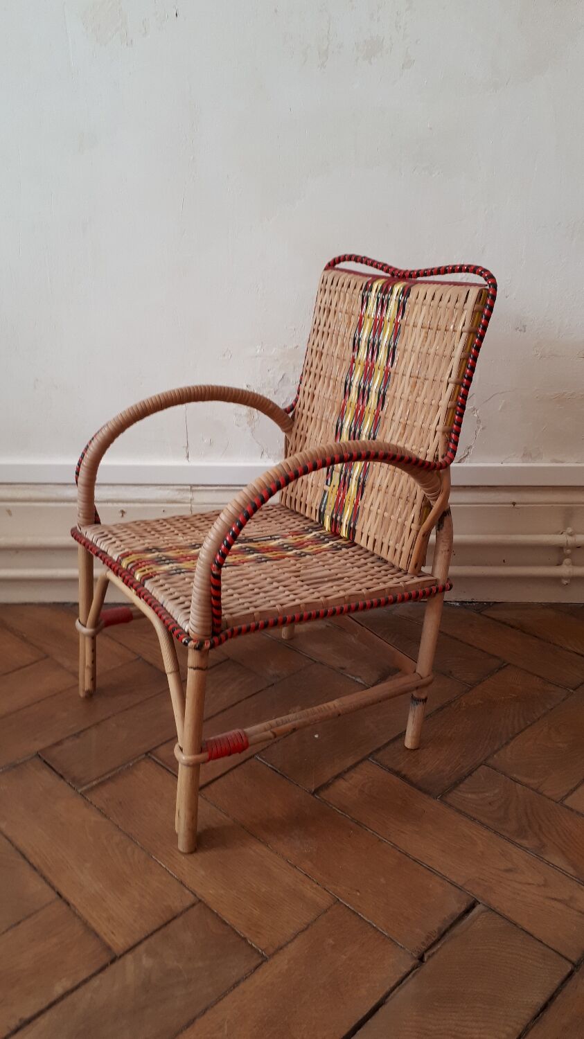 Rattan armchair for children