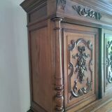 Armoire 2 corps style Henry 2 en noyer