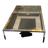 Coffee table brass and silver