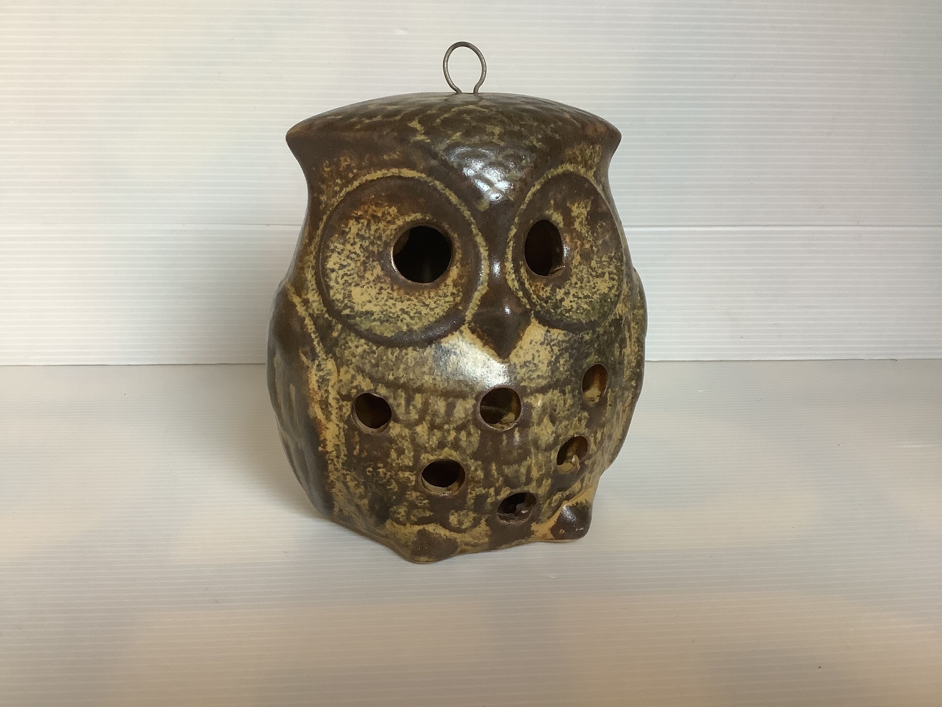 Owl ceramic photophore