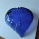 Blue glass fruit bowl