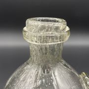 Vintage carafe from Verrerie de Biot in bubble glass with a round stopper.