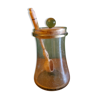 Blown glass olive jar