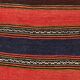 4x8 Brown & Blue Turkish Vintage Kilim Rug 139x245Cm SK 2314