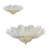 Murano glass sputnik chandelier flush mount, mazzega style, lot of 2 or a pair of chandeliers