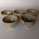 5 stoneware tea bowls