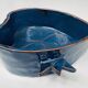 Small "Heart" dish or large blue glazed ceramic catchall.