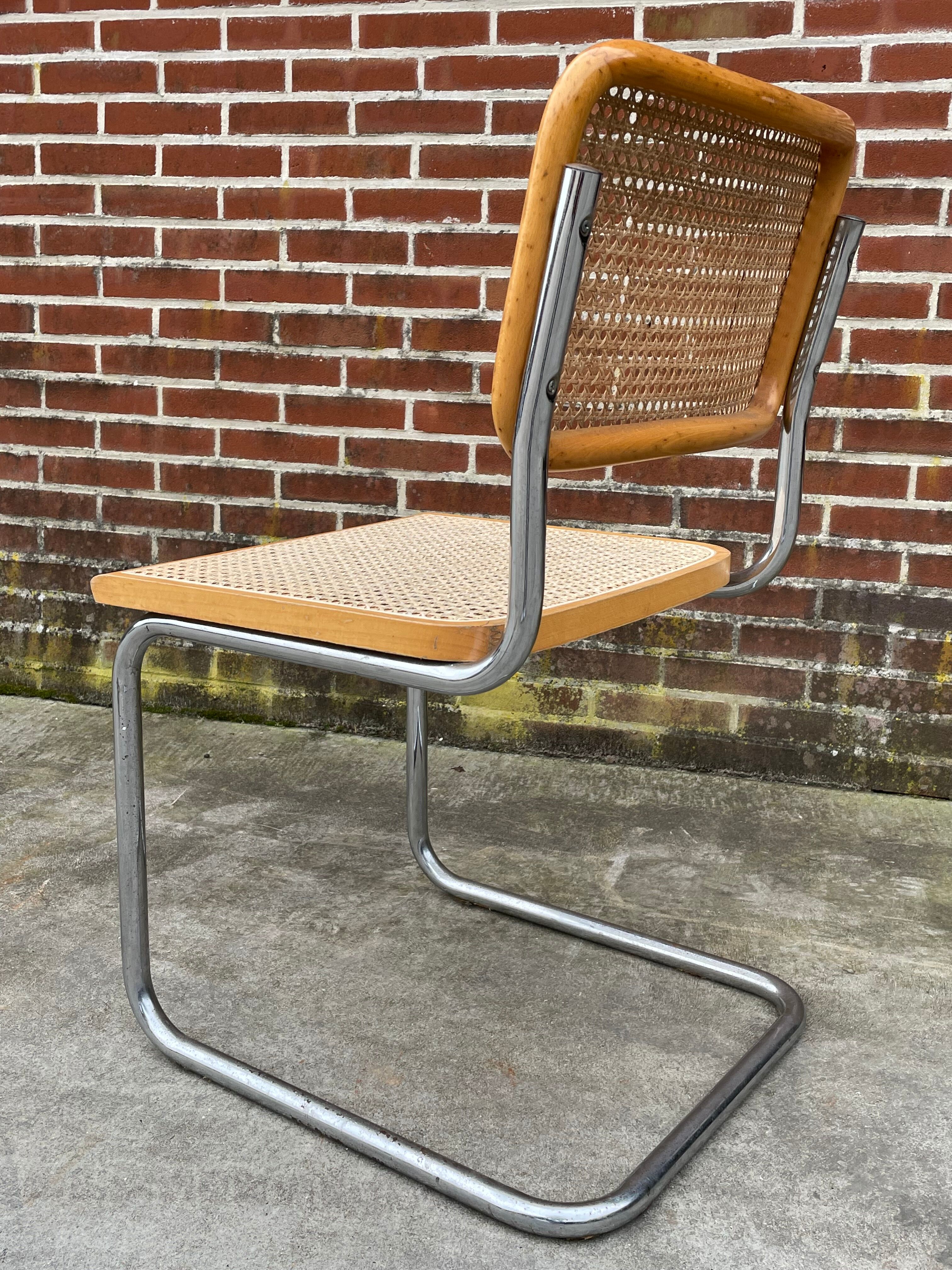 Cesca design chair model b32 in chrome