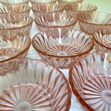 Vintage pink glass ramekins