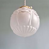 Art Deco satin glass pendant (2 available), 1920s-30s