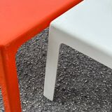 Pair of Space Age fiberglass coffee tables, Circa 1970