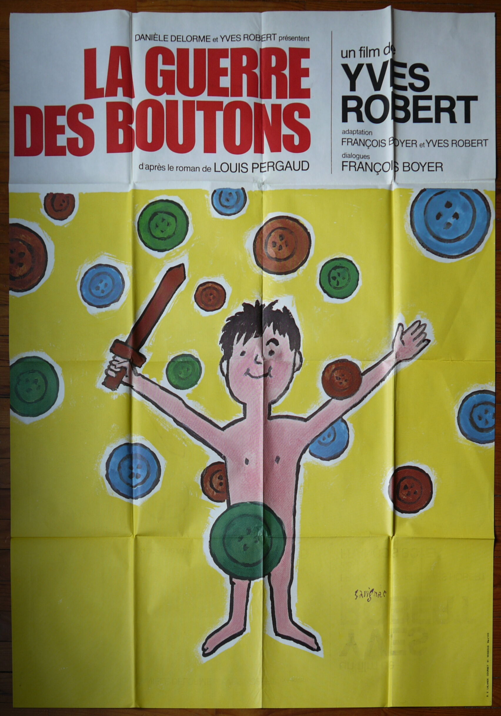 Original movie poster - the war of the buttons - Yves Robert