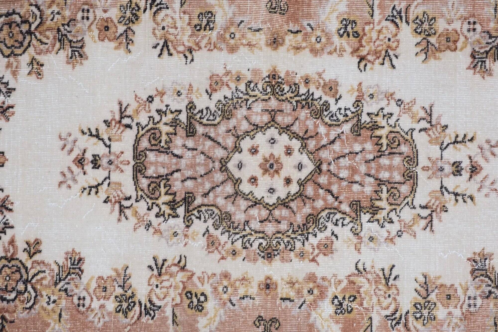 Vintage Turkish handmade rug 114x207 cm